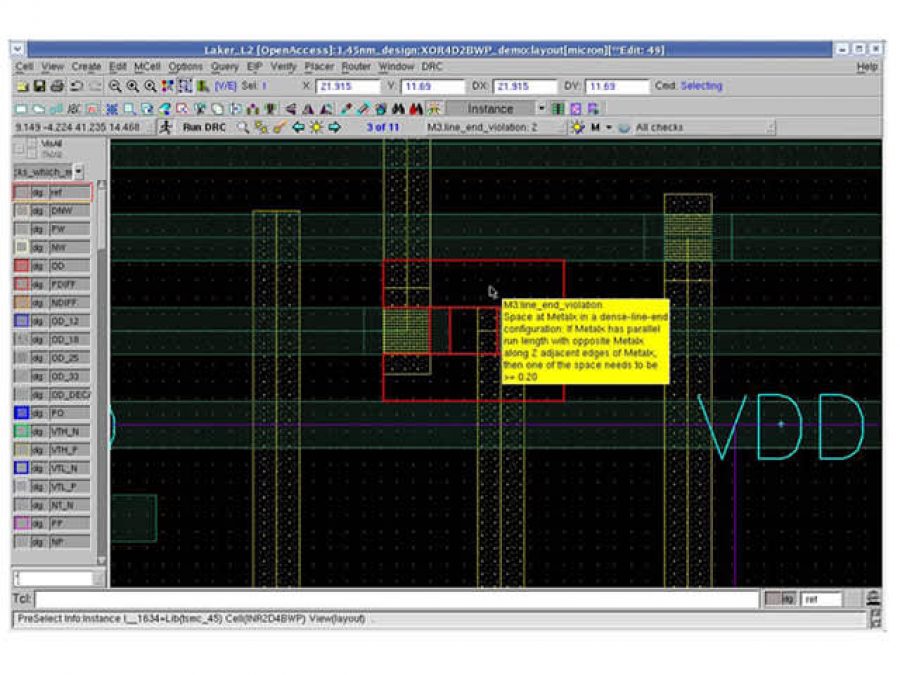 In tool DRC feedback