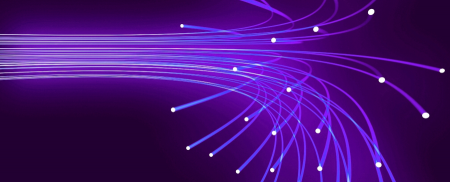 purple/blue optical fibres