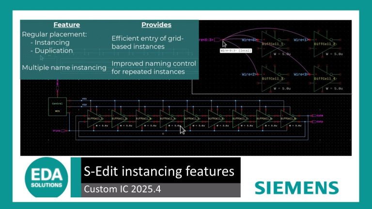 Instancing features in S-edit 2025.4 | EDA Solutions