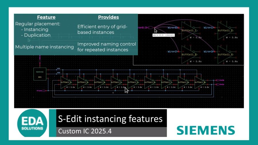 Instancing features in S-edit 2025.4 | EDA Solutions